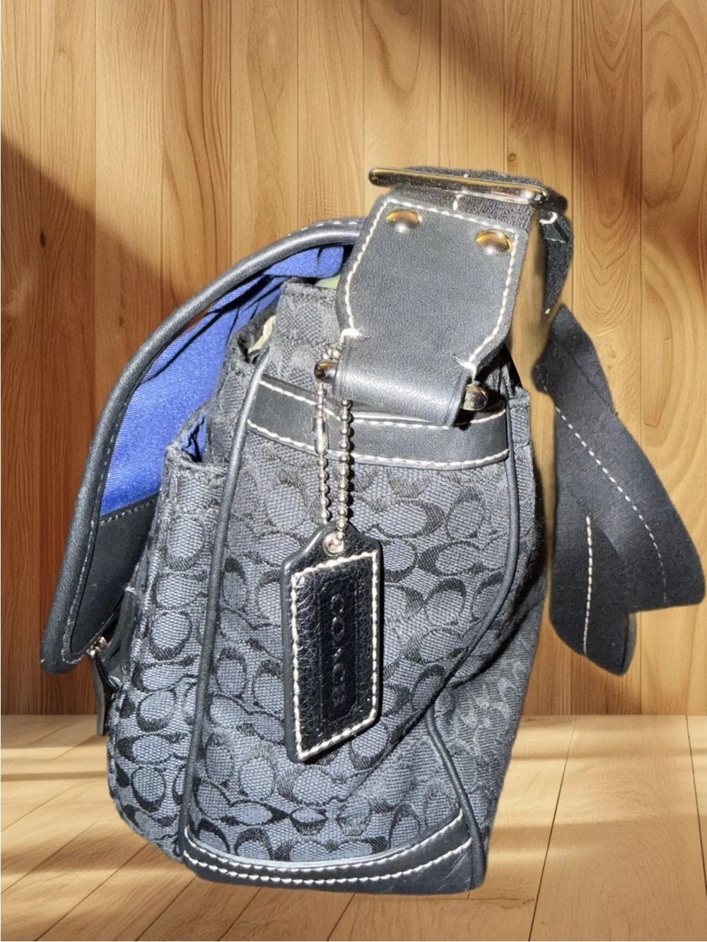 Coach Signature Stripe Messenger Bag 70182